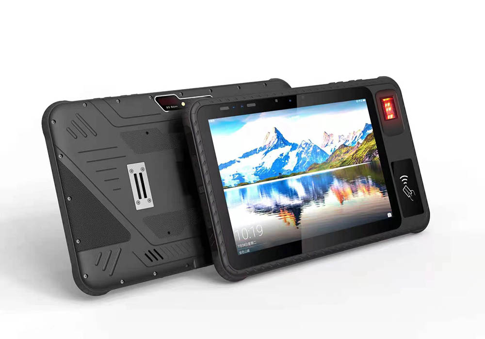 Neu veröffentlichtes 10,1-Zoll-Android-Robustes biometrisches Wahl-IRIS-Tablet mit FAP20-Fingerabdruckscanner, Modell SF107