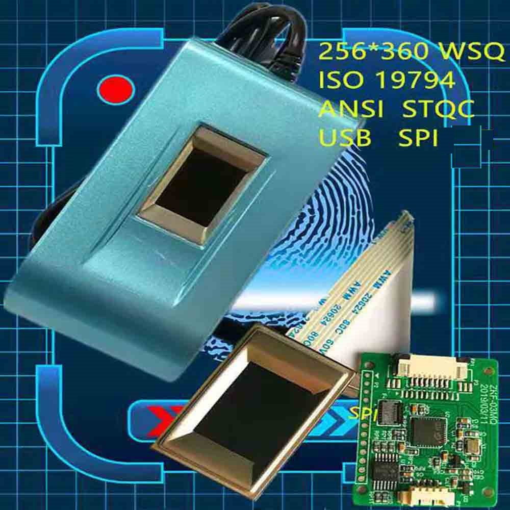 500DPI WSQ ANSI ISO Capacitive USB Biometric Fingerprint Reader for Authentication