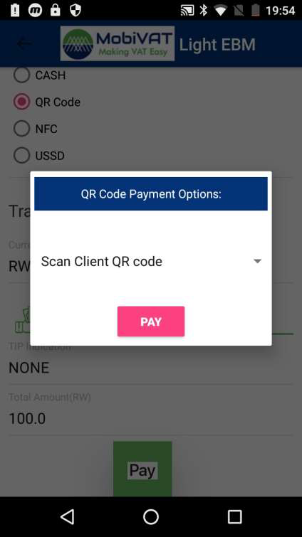 Mobicash electronic payment