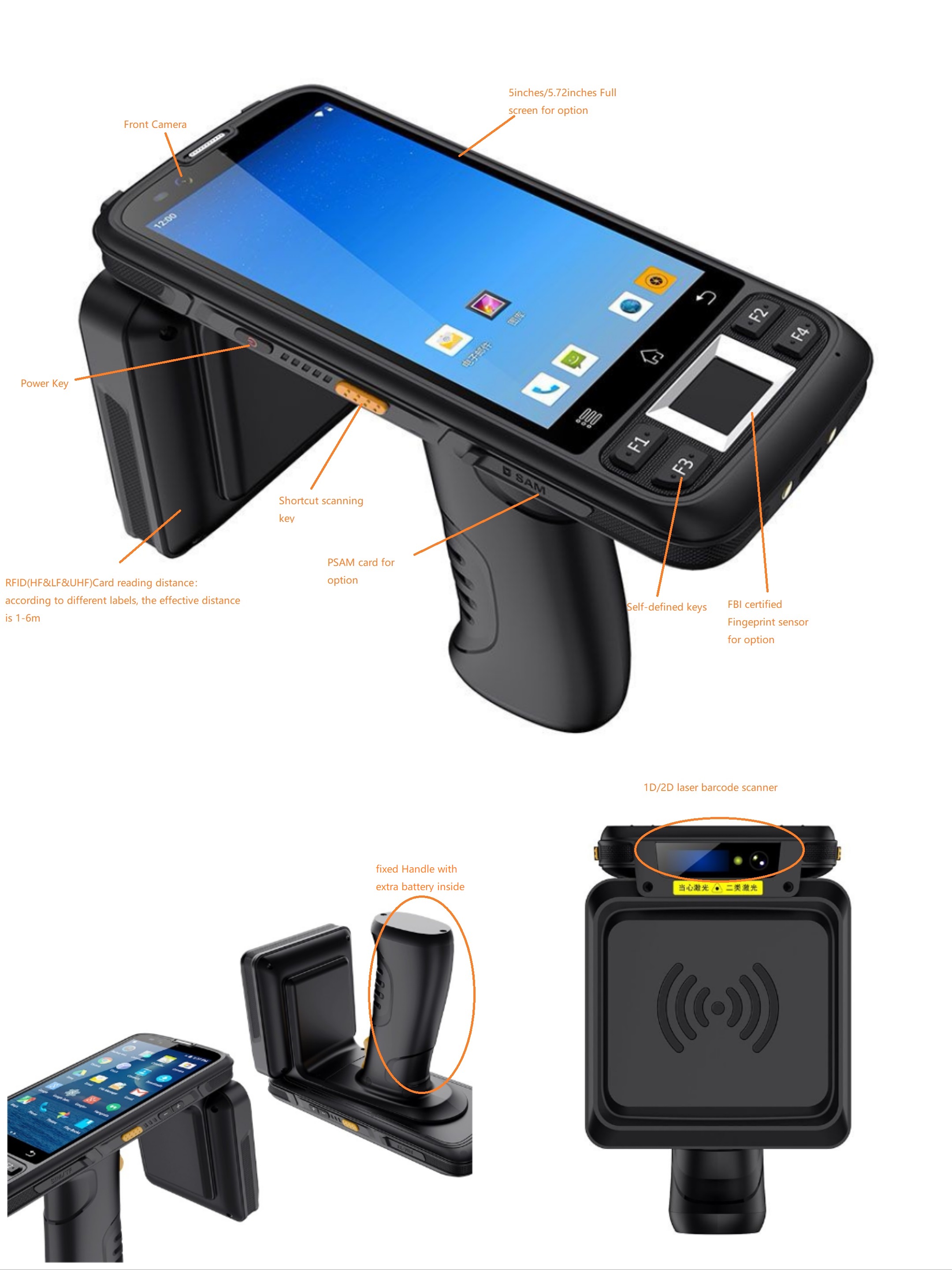 Handheld-Android-UHF-PDAs zur Zählerablesung