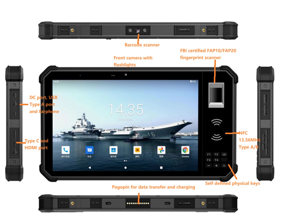 IP68 Biometrisches Tablet