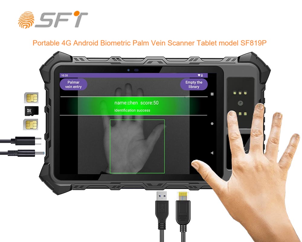 Palm vein biometric tablet