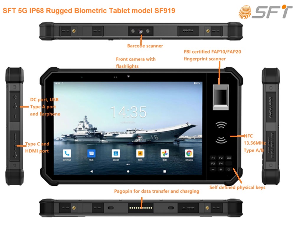 IP67 Biometric Tablet