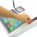 10-Zoll-Arbeitsplatte Android Fingerabdruck Pos-Maschine mit Drucker