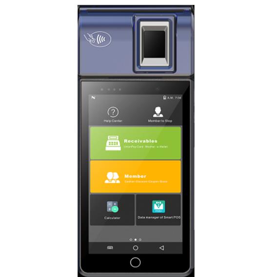 Android EMV POS-Modell T1 zum Hinzufügen des FBI-zertifizierten Fingerabdruckmoduls
